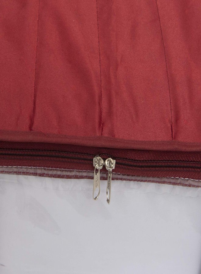 Homestrap Parachute Material Water Resistant 3 Layered Saree Cover - Maroon - Image 4